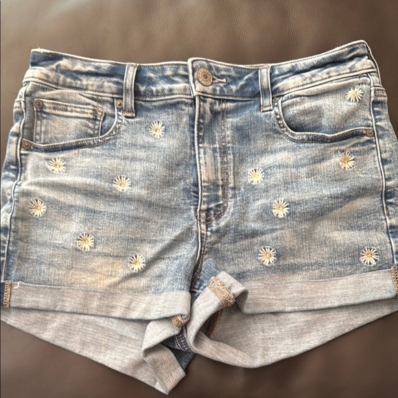 American Eagle Outfitters Pants - American Eagle Outfitters Blue Jean Shorts Distressed Cuffed